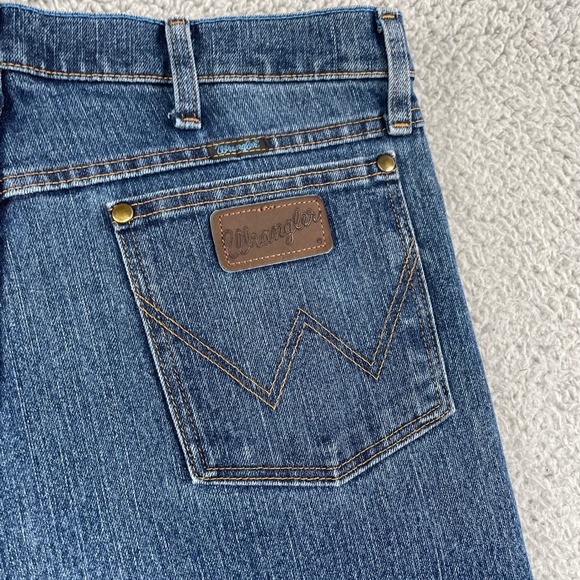 Wrangler Jeans Mens 34x32 Blue Cowboy Cut Premium Performance A103 Denim Pants - Picture 5 of 9